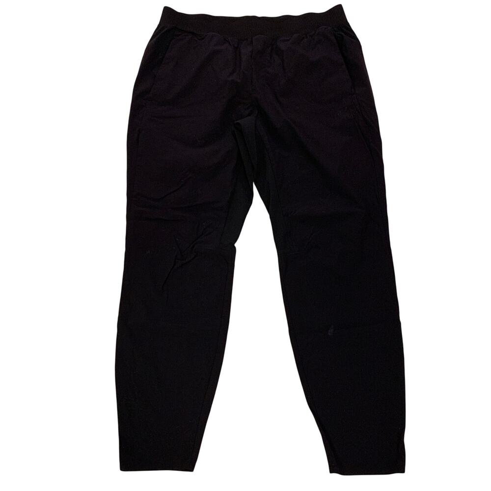 Lululemon Mens Black Straight Leg Active Sweat Pants In Mind Bottoms Size XL